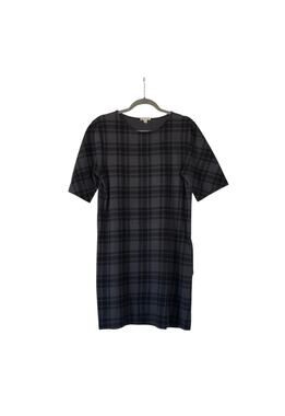 Gap Gray Black Plaid Dress Petite Small